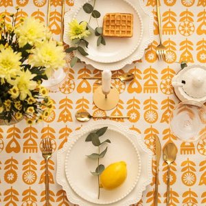 Скатерть Этель  Yellow garden 146х180 см, 100% хл, саржа 190 г/м2