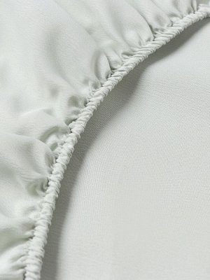 Простыня на резинке LoveLife 160*200*25 см, цв.зеленый, жатка, 100% п/э, 100гр/м2