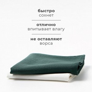 Набор полотенец кухонный «Этель» Home collection, 40x70-2 шт., МИКС, 100% лён