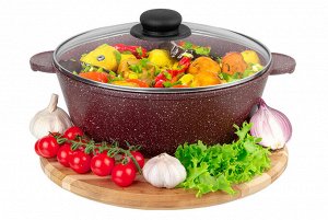 Сотейник 26 см 3,7 л с крышкой ГАРМОНИЯ ВКУСА "Рубин"