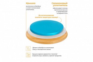 Чайник Crystal Glass 1 л с ситом и бамбуковой крышкой, стекло, 20x14x13 см
