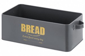 Хлебница с бамбуковой крышкой "BREAD", графит, 38x18x12,5 см