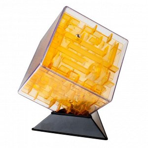 Лабиринтус Куб,10 см, желтый,прозрачный**