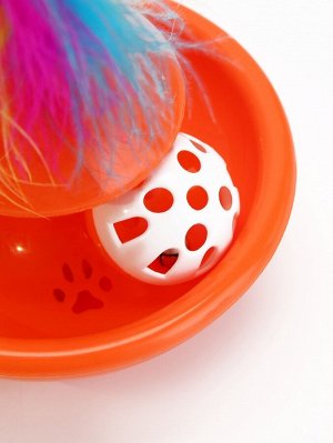 Игрушка-неваляшка с пером 12,3 х 6 см, Микс цветов