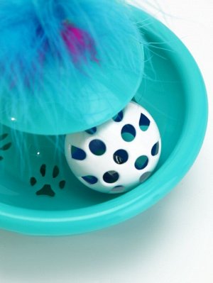 Игрушка-неваляшка с пером 12,3 х 6 см, Микс цветов
