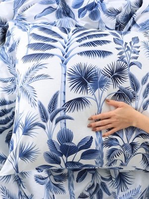 Постельное бельё "Этель" Дуэт Palmetto 143*215 см-2 шт., 220*240 см, 70*70 см-2 шт, поплин 125 г/м2, хл 100%