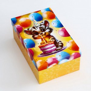 Коробка прямоугольная «Милый тигренок», 27?17?11 см