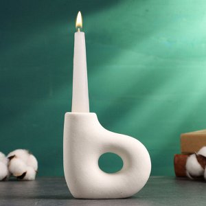 Подсвечник керамика на 1 свечу TAKE IT EASY «Брэй», белый песок, 10?4?10см