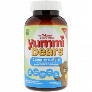 Hero Nutritional Products, Yummi Bears, мультивитаминный комплекс, 200 жевательных мишек