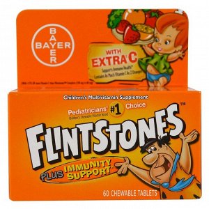 Flintstones, Детская мультивитаминная добавка, фруктовые ароматы, 60 жевательных таблеток