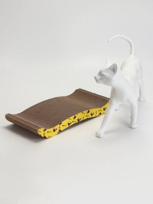 Когтеточка-лежанка "Пижон" из гофрокартона с кошачьей мятой "ГТО", 44,5 х 21,5 х 5,5 см