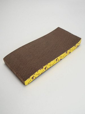 Когтеточка-лежанка "Пижон" из гофрокартона с кошачьей мятой "Волна", 44,5 х 21 х 4 см