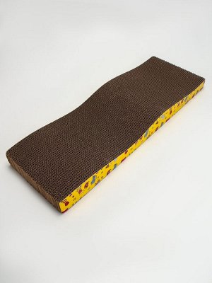 Когтеточка-лежанка "Пижон" из гофрокартона с кошачьей мятой "Волна", 65 х 22 х 7 см
