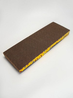 Когтеточка-лежанка "Пижон" из гофрокартона с кошачьей мятой "Волна", 65 х 22 х 7 см