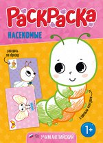 РАСКРАСКА ДЛЯ МАЛЫШЕЙ С ЦВЕТНЫМ КОНТУРОМ. НАСЕКОМЫЕ