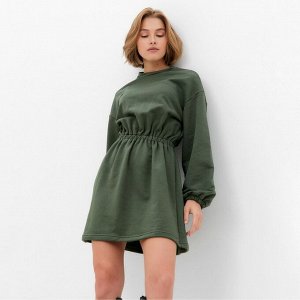 Платье с кулиской женское MINAKU: Casual Collection, хаки