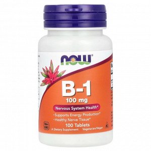 Витамин B-1 NOW Thiamin 100мг - 100 табл