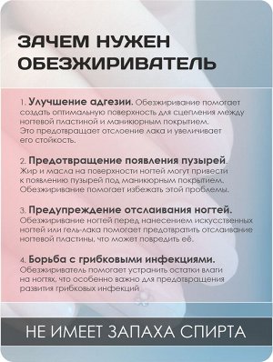 Обезжириватель для ногтей, клинсер для маникюра банка с помпой Professional Giorgio Capachini 200 мл