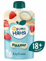 ФРУТОНЯНЯ Молочный пудинг 90г с клубникой