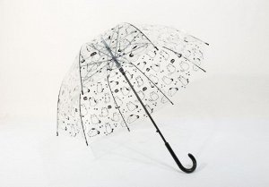 Прозрачный зонт-трость в стиле Ретро "Кошки"
