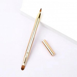 Nail Art Двусторонняя кисть для нанесения точечного макияжа губ, золотистый