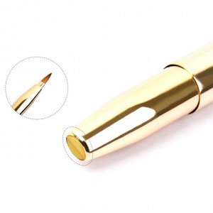 Nail Art Двусторонняя кисть для нанесения точечного макияжа губ, золотистый