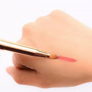 Nail Art Двусторонняя кисть для нанесения точечного макияжа губ, золотистый