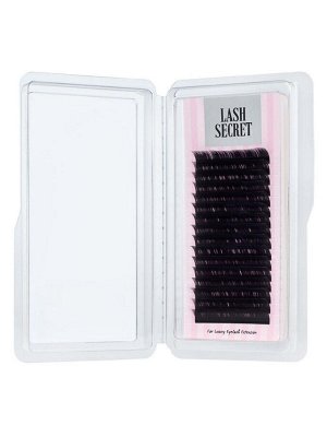 Lash Secret Ресницы для наращивания, одна длина, 16 линий, C+/0,07 x 12 мм, чёрный