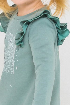Платье для девочки Crockid КР 5552 серо-зеленый к217