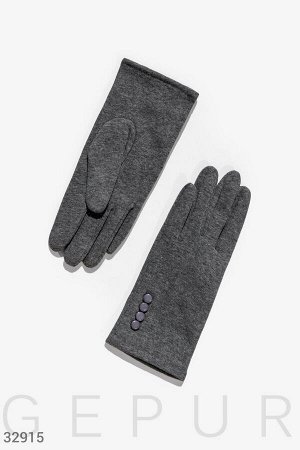 Утонченные перчатки серого цвета