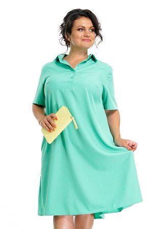 Платье Длина платья: Ниже колена; Материал: Креп, эластан; Цвет: Зеленый; Фасон: Платье Платье рубашка "Ярусы" однотонное мята
Длина изделия 50 размера по спинке - 101 см. В каждом следующем размере д