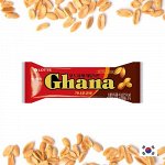 Lotte Ghana Choco Bar Peanut 45g - Батончик Лотте Гхана с арахисом и карамелью
