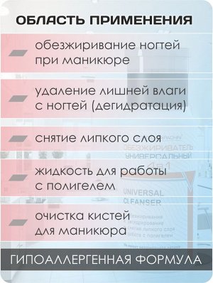 Обезжириватель для ногтей, клинсер для маникюра банка с помпой Professional Giorgio Capachini 200 мл