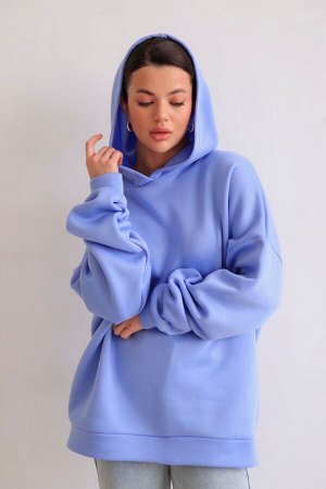 Худи голубое (футер с начесом)