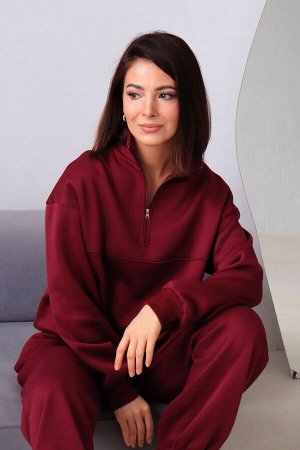 Костюм спортивный в винном оттенке (футер с начесом)