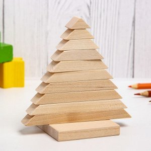 PELSI Детская пирамидка «Ёлочка», деревянная, материал: берёза