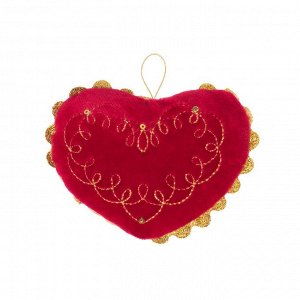 Игольница «Золотое сердце», м.541-1 р.1757, красный