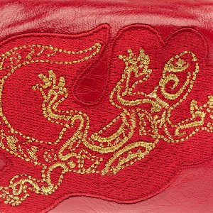 Кожаная косметичка «Ящер», м.832 р.2443, красный