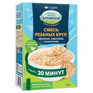 Смесь круп резаных (овсяная, ячменная перловая, пшеничная) (0,500) 1/6