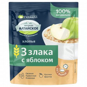 Хлопья крупяные не треб/вар 3 злака с яблоком (40г)