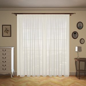 Тюль Тюль
-Штора(Ш*В) 300*260 см - 1шт
Материал: Вуаль,П/Э 100%
Тип крепления: Шторная лента
Степень затемнения: Лёгкая
Рекомендуемый карниз: 1 ряд,
Описание
Эта шторка из лёгкой вуали может быть отде