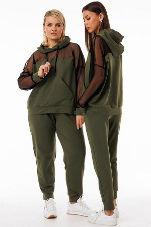 Костюм Костюм Kivviwear 4289404002 темный хаки 
Состав: ПЭ-26%; Хлопок-72%; Эластан-2%;
Сезон: Весна
Рост: 170

Объедините свободу движений и модный лук в этом спортивном костюме, состоящем из худи с