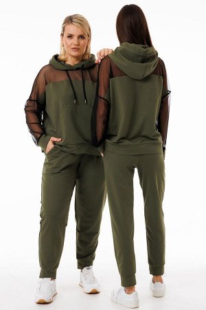 Костюм Костюм Kivviwear 4289404002 темный хаки 
Состав: ПЭ-26%; Хлопок-72%; Эластан-2%;
Сезон: Весна
Рост: 170

Объедините свободу движений и модный лук в этом спортивном костюме, состоящем из худи с
