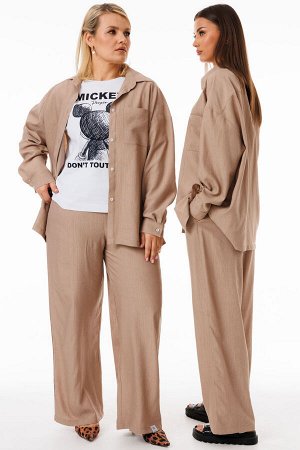Костюм Костюм Kivviwear 4283428404 капучино 
Состав: Вискоза-100%;
Сезон: Весна
Рост: 170

Женский костюм из жатой вискозы: свобода и стиль в каждой деталиИдеальный ансамбль для тех, кто ценит комфор
