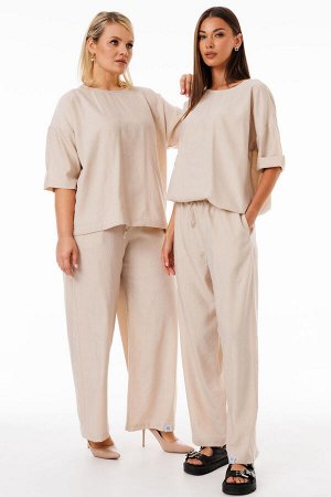 Костюм Костюм Kivviwear 4285428402 кремовый 
Состав: Вискоза-100%;
Сезон: Весна
Рост: 170

Стильный костюм из джемпера и брюк свободного кроя идеальный выбор для повседневного образа!Уникальный компл