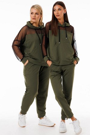 Костюм Костюм Kivviwear 4289404002 темный хаки 
Состав: ПЭ-26%; Хлопок-72%; Эластан-2%;
Сезон: Весна
Рост: 170

Объедините свободу движений и модный лук в этом спортивном костюме, состоящем из худи с