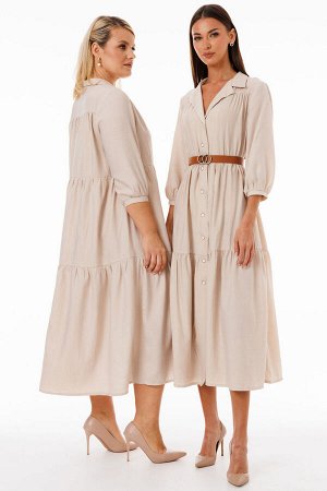 Платье Платье Kivviwear 426902 кремовый 
Состав: Вискоза-100%;
Сезон: Весна
Рост: 170

Идеальное сочетание стиля и комфорта! Это удлиненное платье с пуговицами по всей длине переда станет универсальн