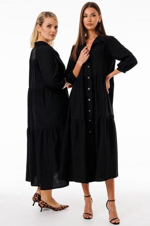 Платье Платье Kivviwear 426903 черный 
Состав: Вискоза-100%;
Сезон: Весна
Рост: 170

Идеальное сочетание стиля и комфорта! Это удлиненное платье с пуговицами по всей длине переда станет универсальным
