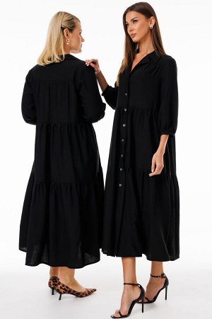 Платье Платье Kivviwear 426903 черный 
Состав: Вискоза-100%;
Сезон: Весна
Рост: 170

Идеальное сочетание стиля и комфорта! Это удлиненное платье с пуговицами по всей длине переда станет универсальным
