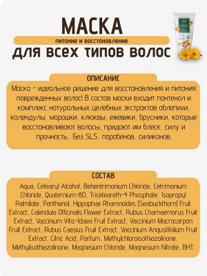 Подарочный набор для женщин Svoboda Natural, Питание и восстановление, шампунь+маска для волос